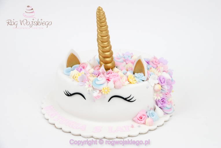 tort jednorozec unicorn cake gdańsk złoty gold gdynia